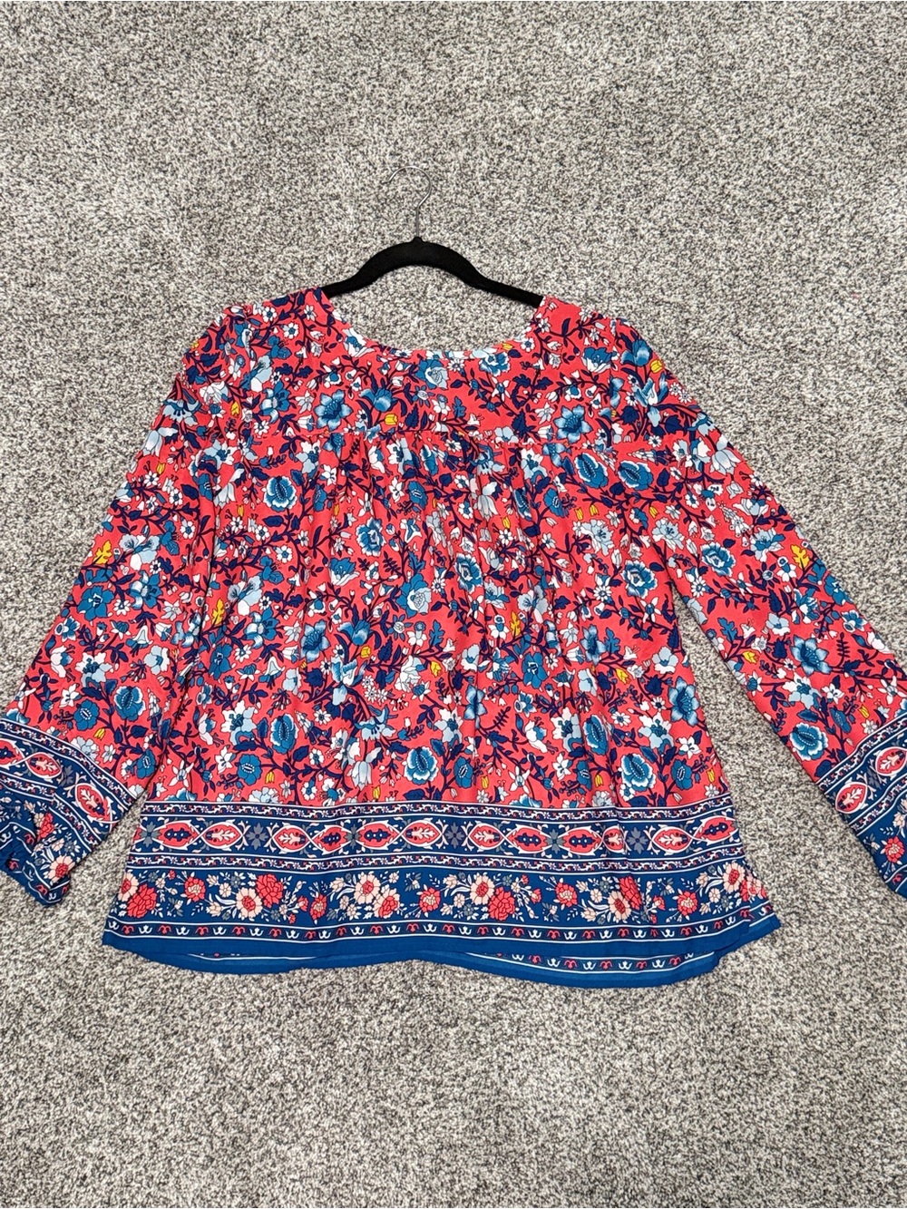 LOFT - Floral Boho Long-Sleeve Blouse